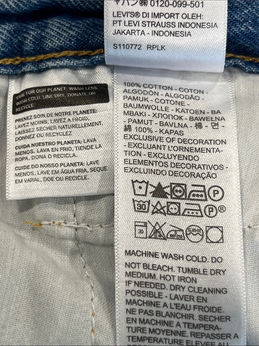 Levi's '94 Baggy Wide Leg Jeans 28 Distressed Light - Picture 4 of 12